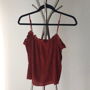 Burnt red adjustable spaghetti strap - Madewell